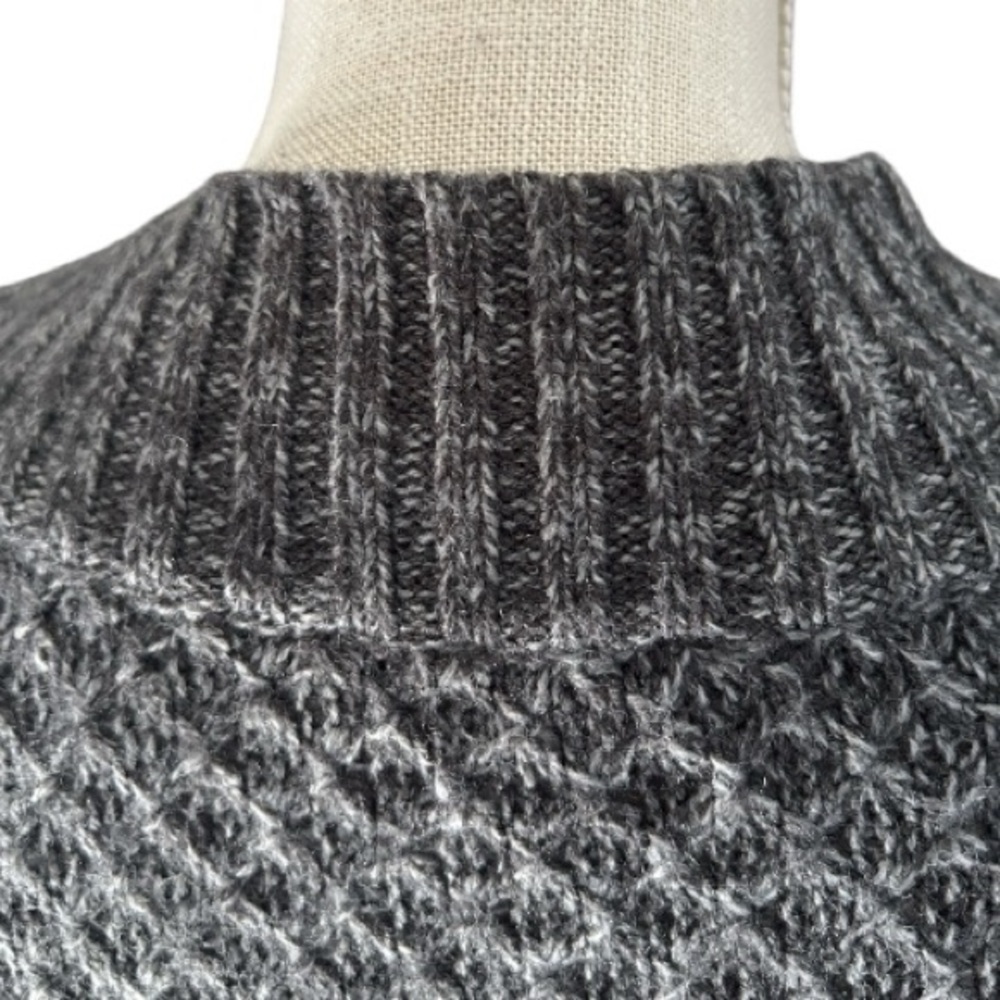 St John's Bay short sleeve open front cardigan sweater marled dark gray knit L - Picture 8 of 12